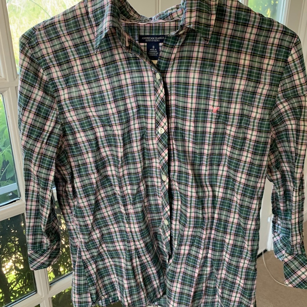 American Eagle 3/4 Sleeve Flannel